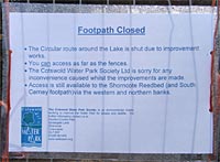 Footpath improvement work at Cotswold Water Park