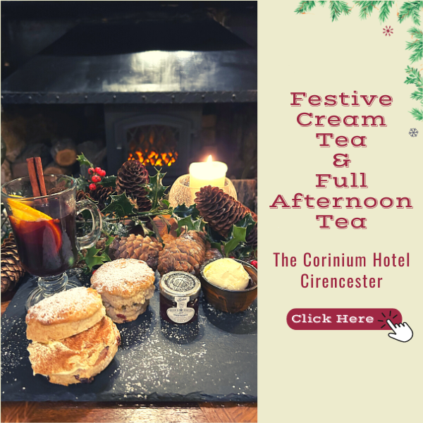 Festive Cream Tea and Afternoon Tea at The Corinium Hotel, Cirencester