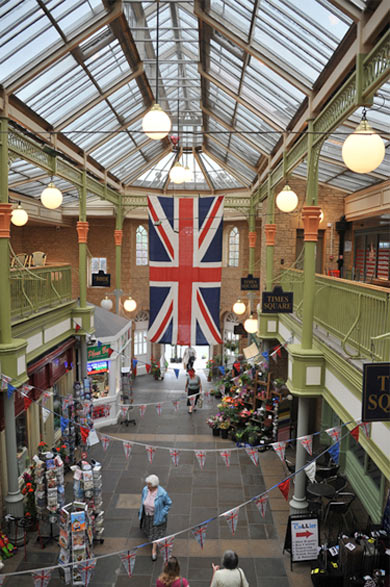 A view of Bishops Walk from the first floor balcony