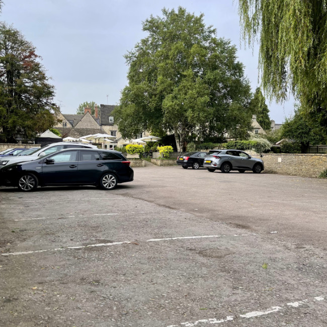 The Corinium Hotel and Court Restaurant has a large private car park at the rear of the Hotel, accessed via Trafalgar Road