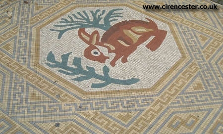Mosaic of hare in Cirencester