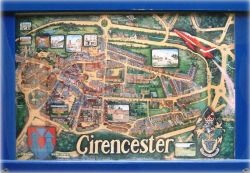 One of the many town maps to be found in Cirencester